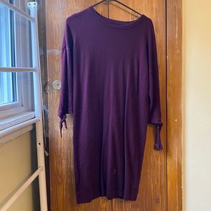 Purple sweater dress